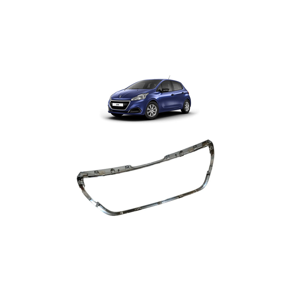 Moldura Grade Para-Choque Peugeot 208 2016 a 2020