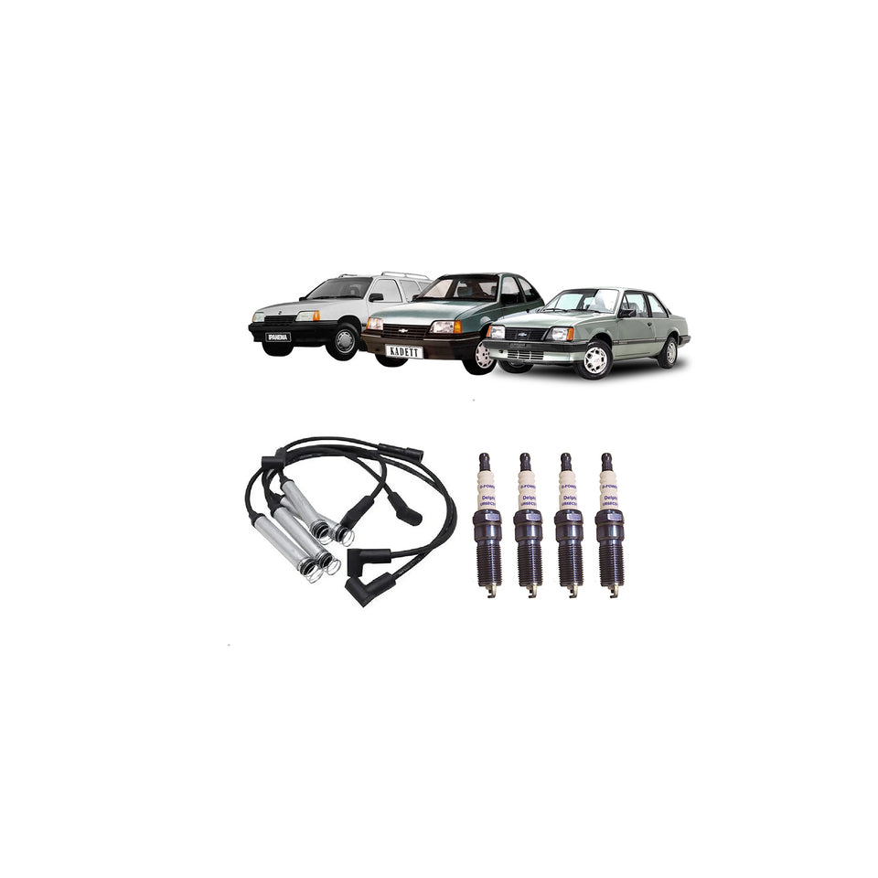Kit 4 Cabo e Vela Ignição  Xh40008  + Xs10653