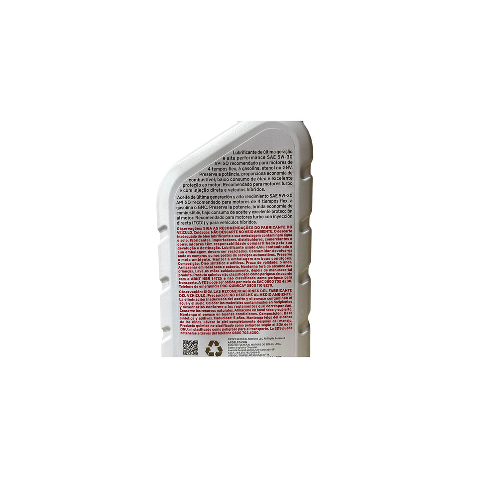 Óleo Para Motor Sintético SAE 5W30 API SN 98550168