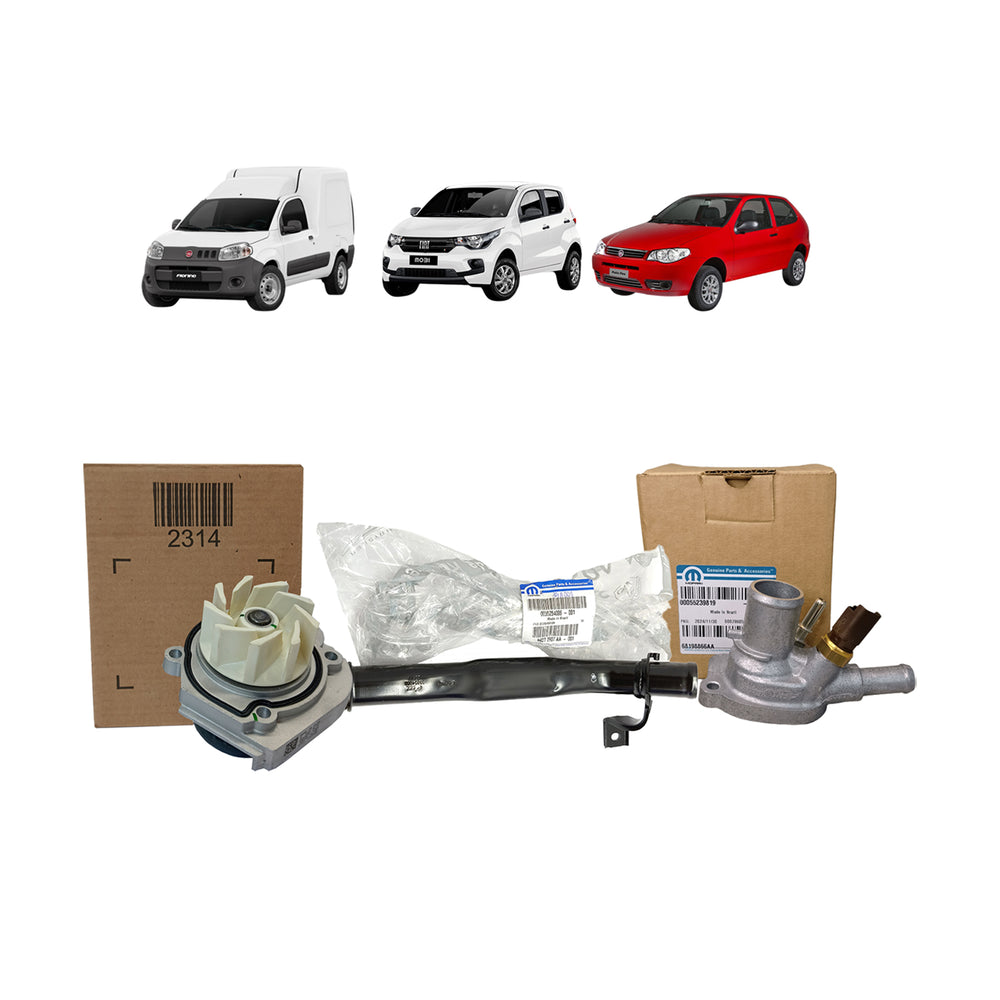 Kit Termostato + Bomba D’agua + Cano D’agua