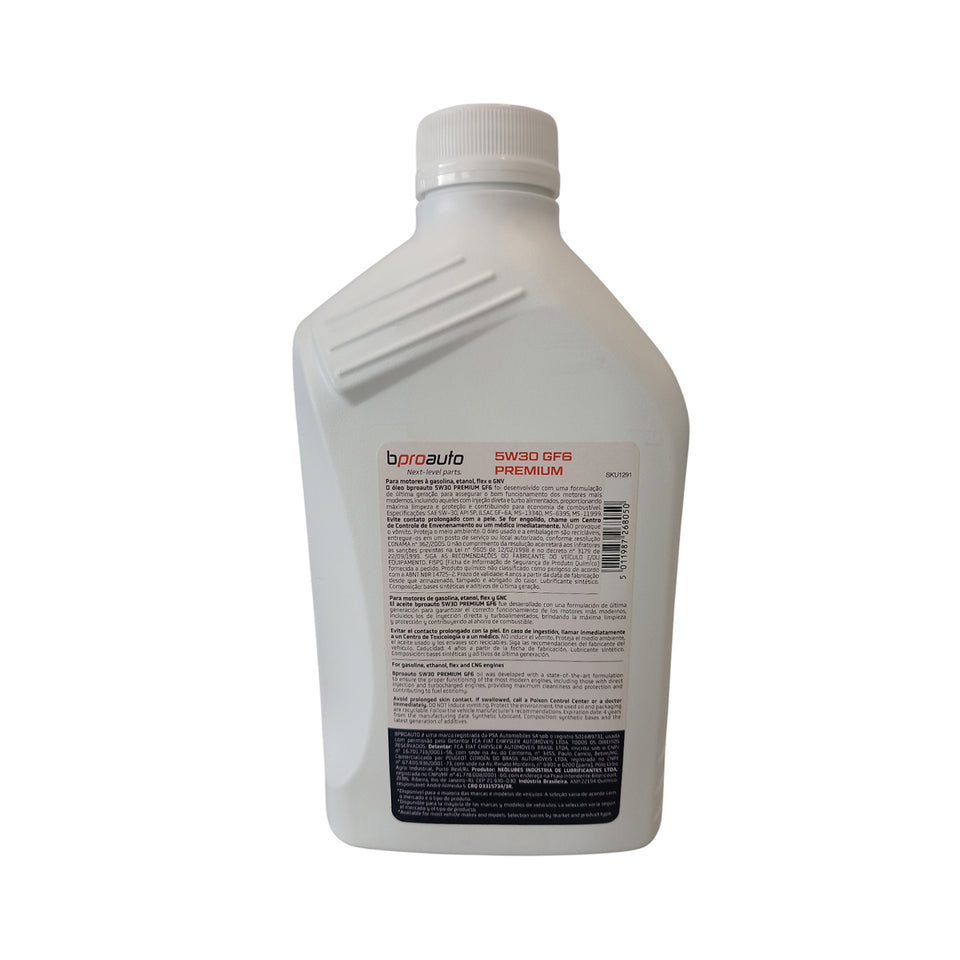 Óleo De Motor Sintético 5w30 Api Sp Gf-6a Bproauto Premium 1BP31602AA