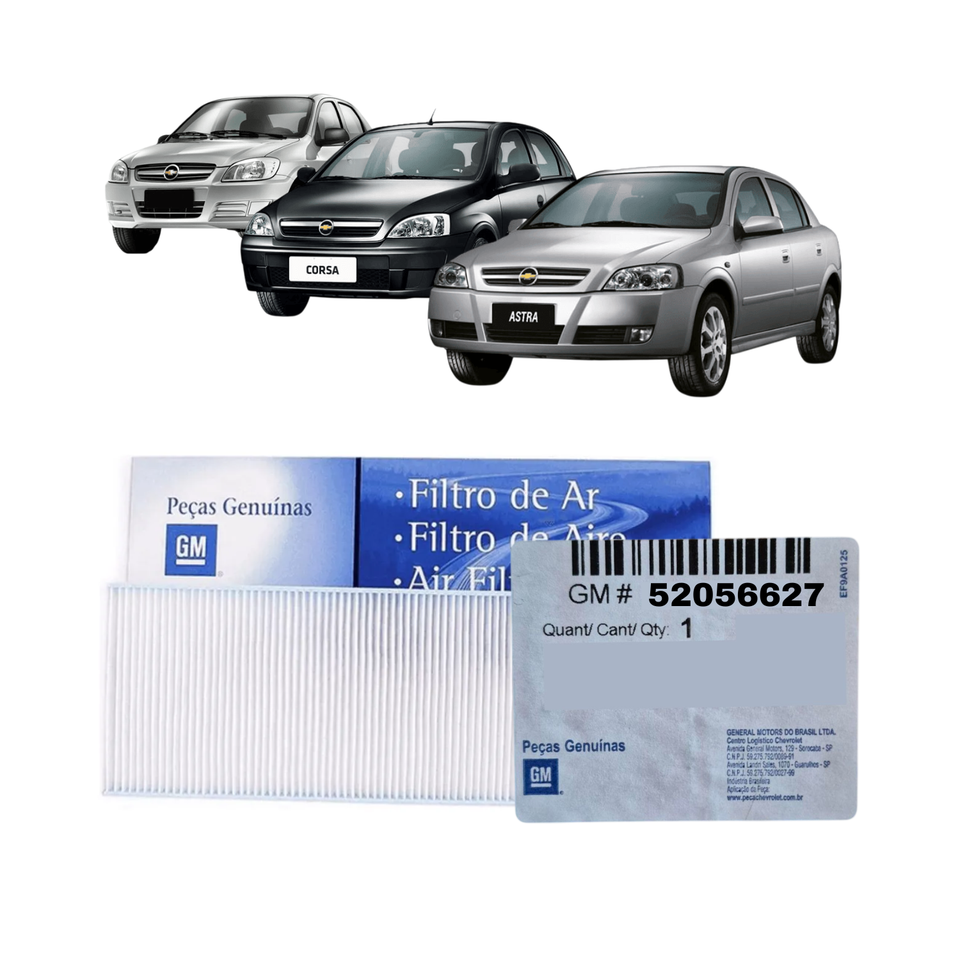 Filtro Ar Condicionado Cabine Genuino Chevrolet 52056627