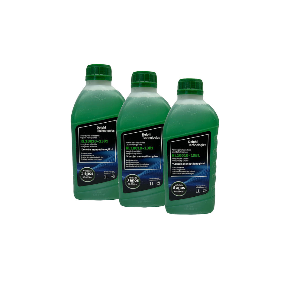 Kit 3l Aditivo De Radiador Diluido Verde Rl10010 Delphi