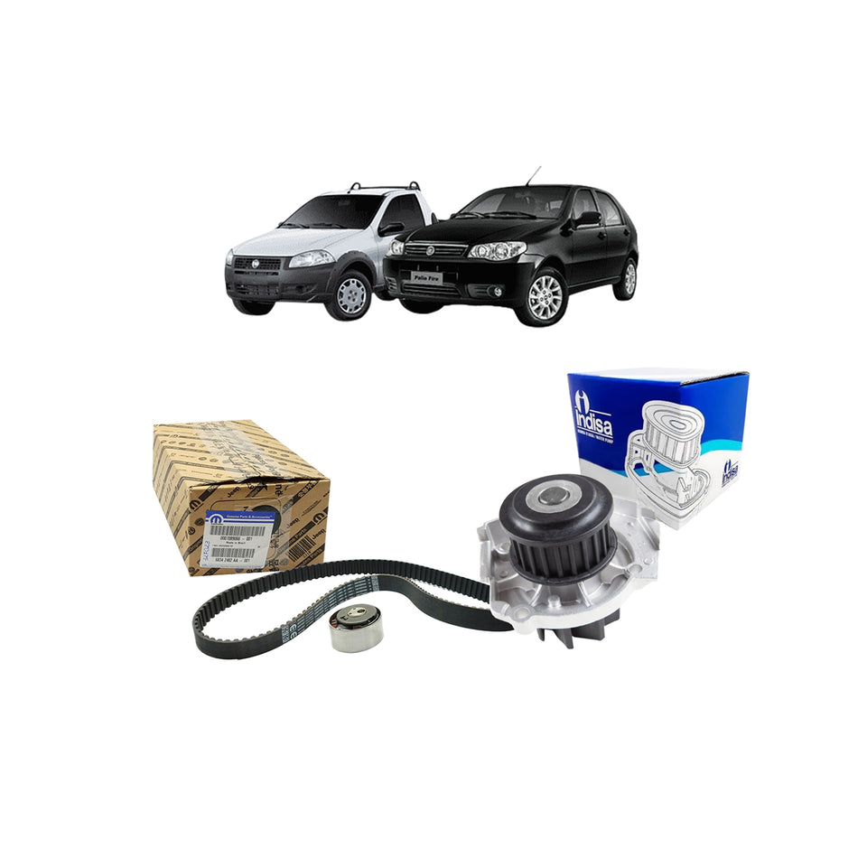 Kit bomba d’agua + kit correia dentada 1.4 INDISA/FIAT