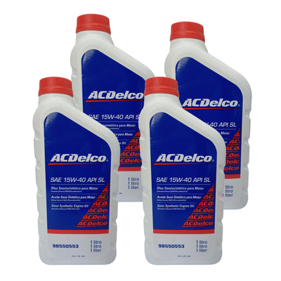 Kit 4 Óleo Motor Sae 15w40 Api Sl Acdelco 98550553