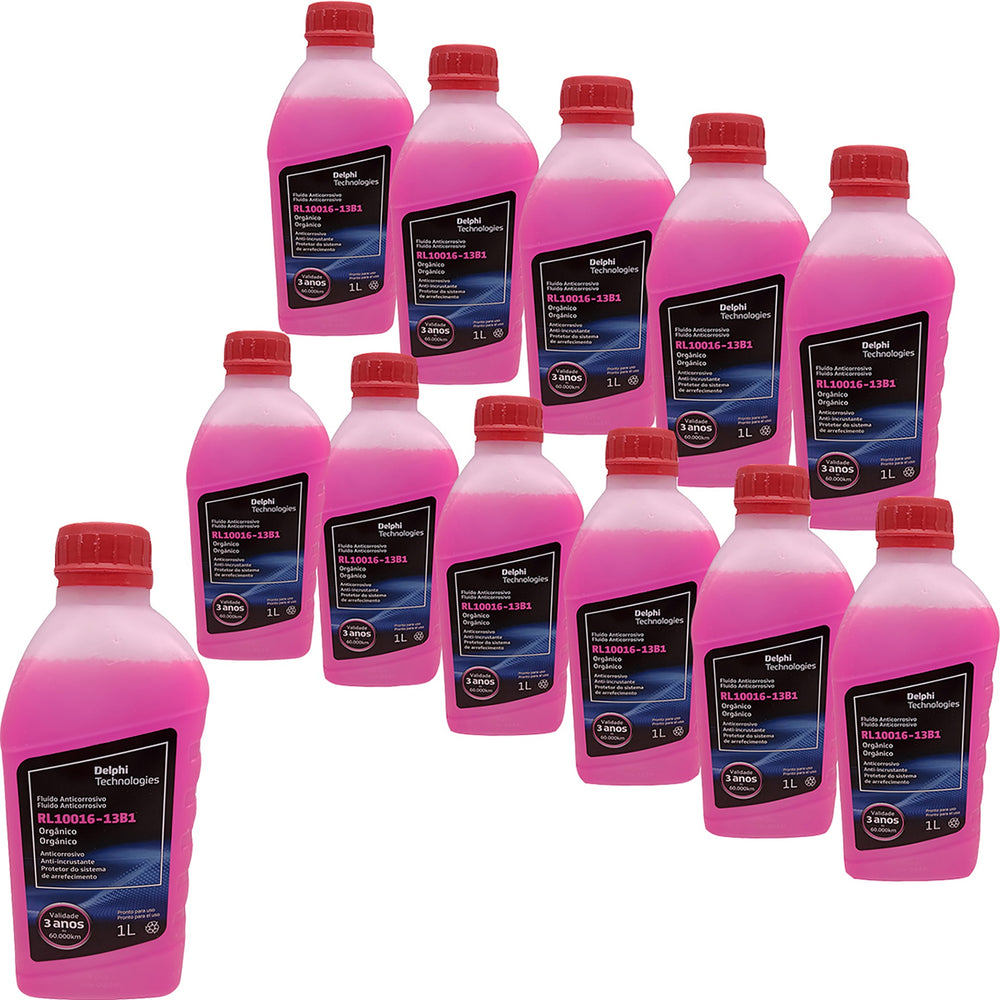Caixa 12 Aditivo Radiador Orgânico Rosa RL10016