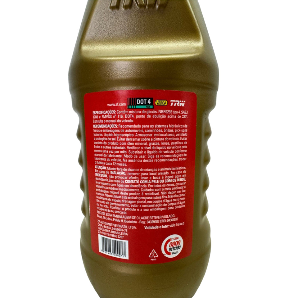 Kit 4 Óleo Fluido Freio Dot4 Trw Varga 500ml RCLF00054