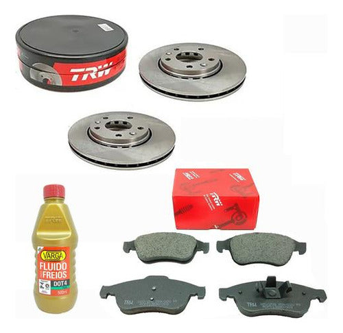 Kit Disco + Pastilha Dianteiro + Fluido Freio RCDI09340 RCPT13890 RCLF00054