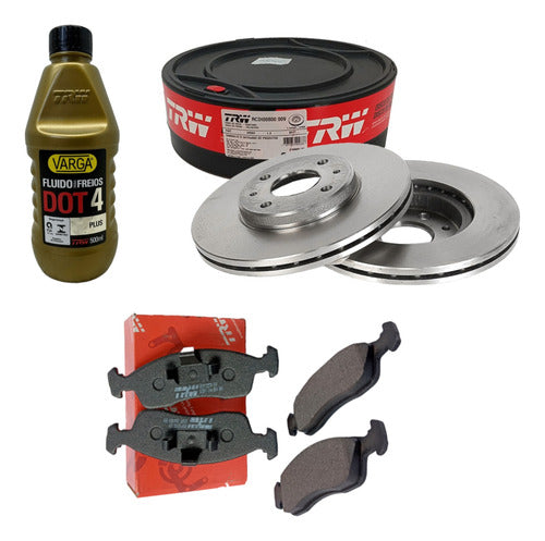 kit Disco + Pastilha + Fluido Freio RCDI00800 RCPT12550 RCLF00054