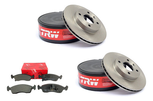 Kit Discos Freio + Pastilhas Dianteiro RCPT13680 RCDI09420