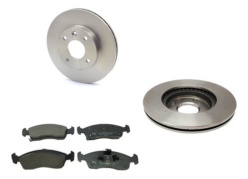 Kit Discos Freio + Pastilhas Dianteiro RCPT13680 RCDI09420