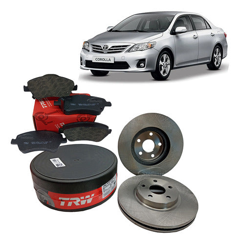 Kit Discos Pastilhas Freio Dianteiro RCDI07910 RCPT12260