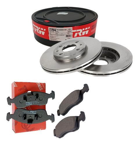 Kit Discos + Pastilhas Freio Dianteiro RCPT12550 RCDI00800