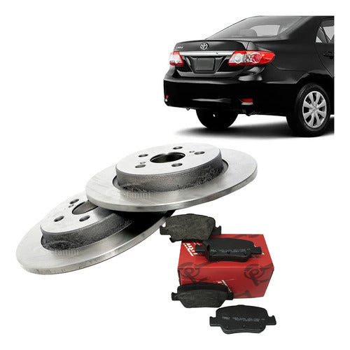 Kit Discos Pastilhas Freio Traseiro RPDI04220 RCPT12280