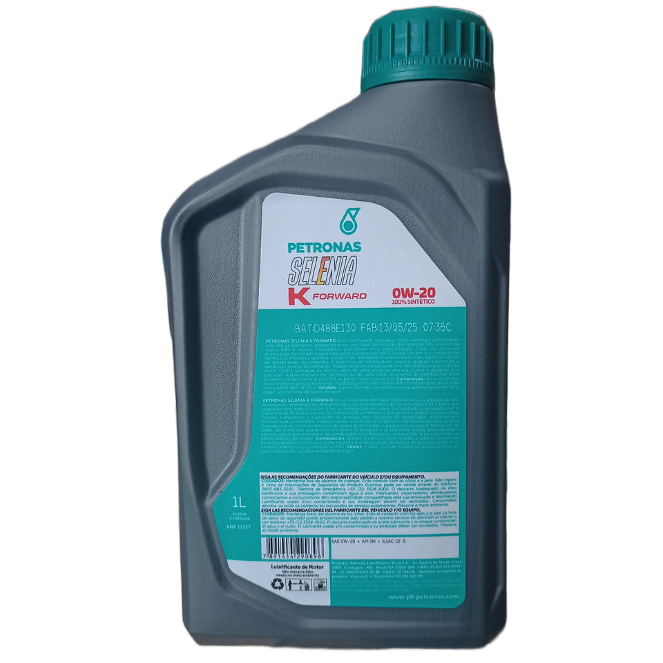 Óleo Motor 0W20 Petronas Selenia K Foward Api Sn Sintético 70241E19BR