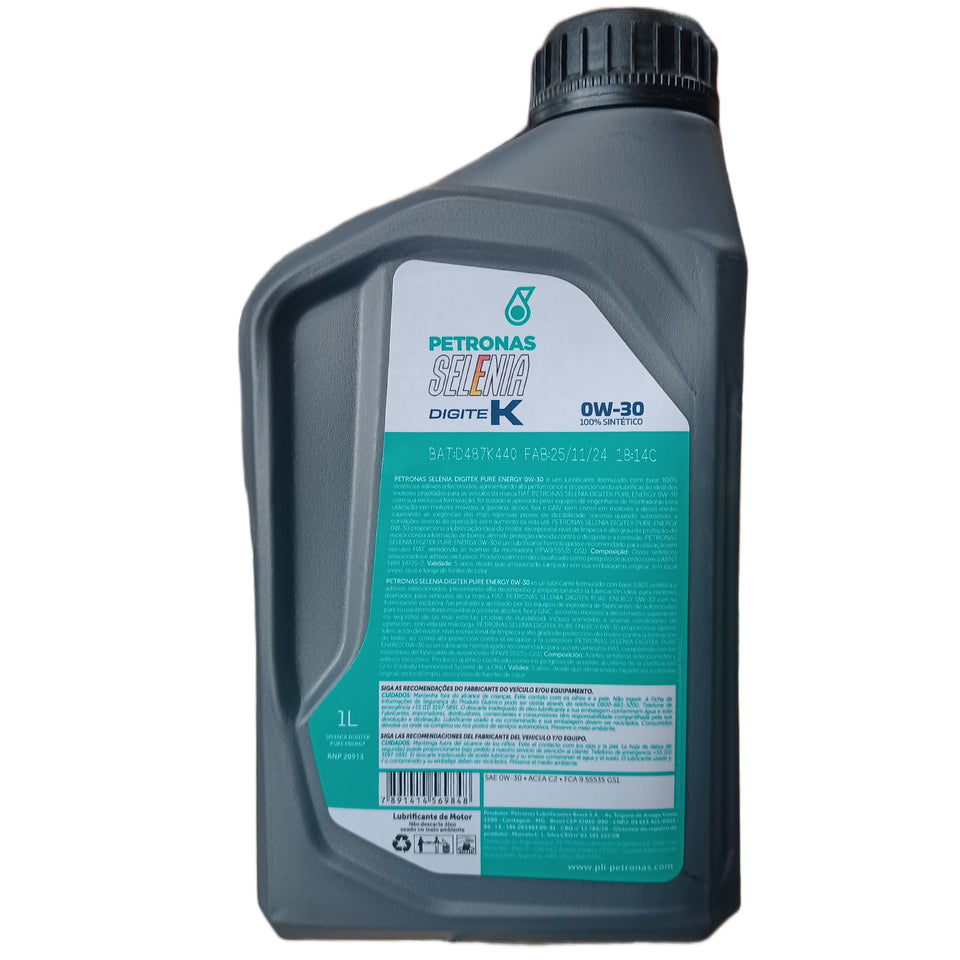 Óleo Motor 0W30 Acea C2 Petronas Selenia Pure Energy 70236E19BR