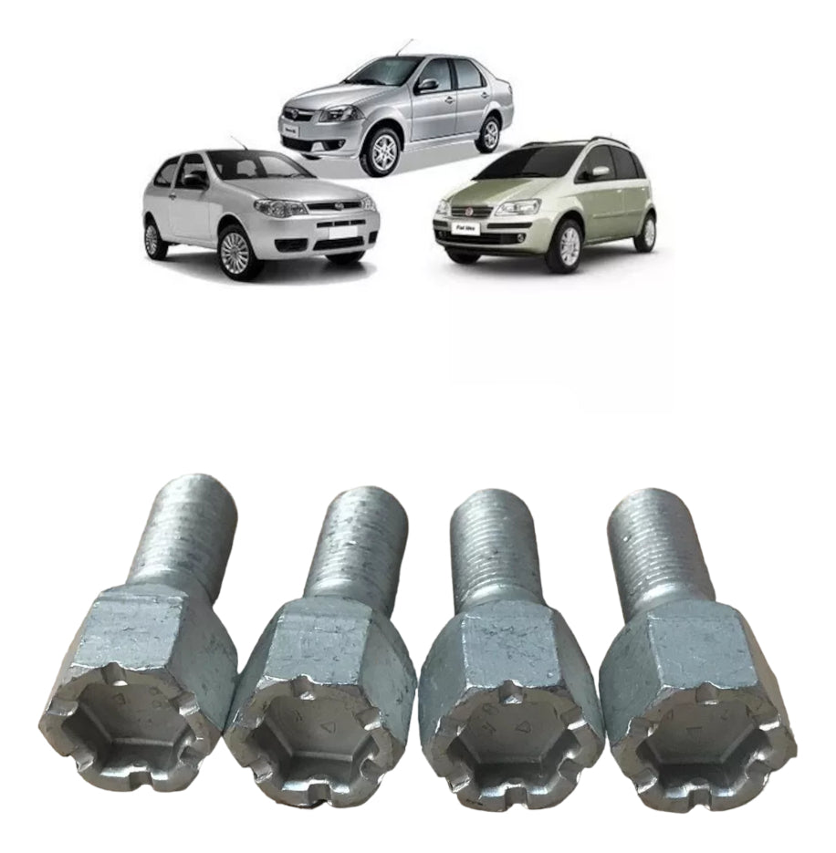 Kit 4 Parafusos de Roda M12x30 Original 51774240
