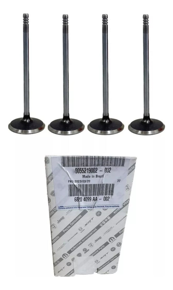 Kit 4 Valvulas Admissão Motor 1.4 Original 55219002