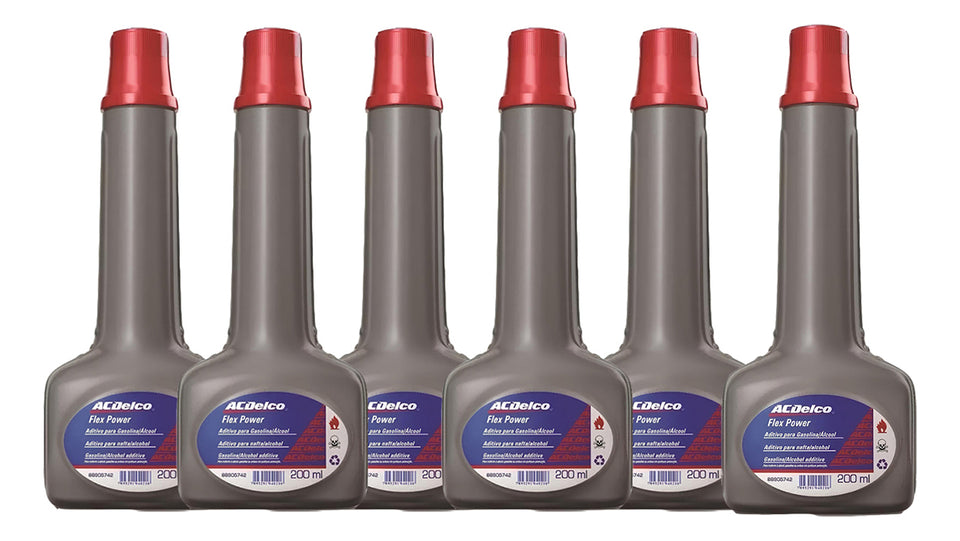 Kit 6 Aditivos Combustivel Flexpower 200 Ml Acdelco 88905742