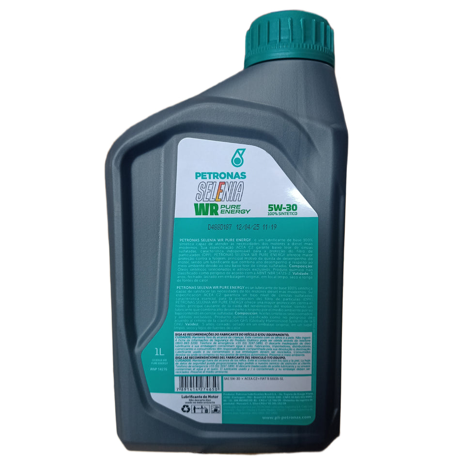 4L Óleo 5w30 Petronas Selenia Wr 70205E19BR