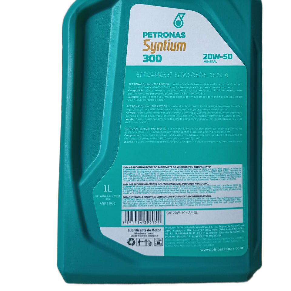 4L Óleo Mineral 20W50 Selenia Syntium 300 70306E19BR