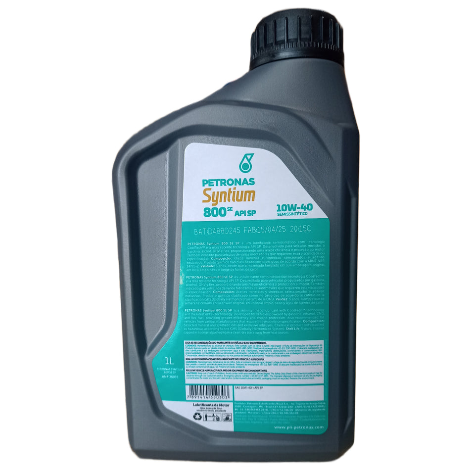 4l Óleo Motor Petronas 10w40 Sn Syntium 800 70622E19BR