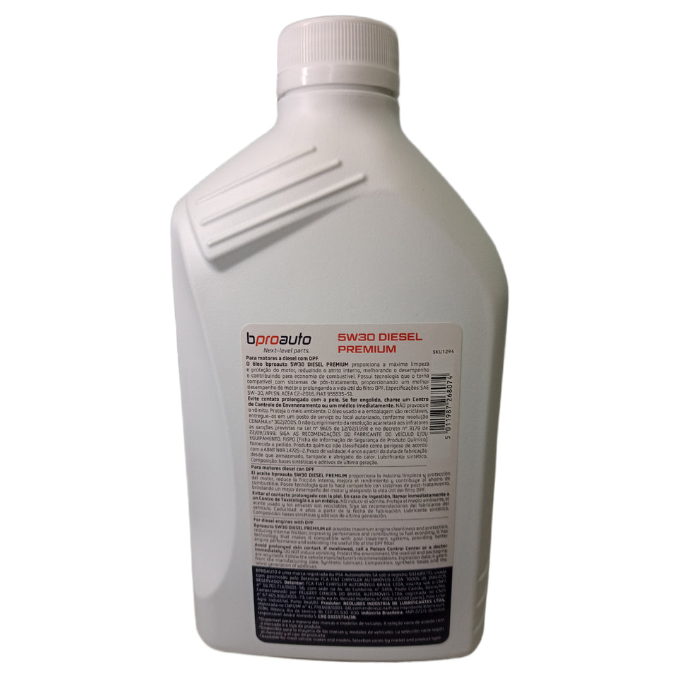 4l Óleo Motor Diesel Sintético 5w30 Dpf C2 1BP31603AA