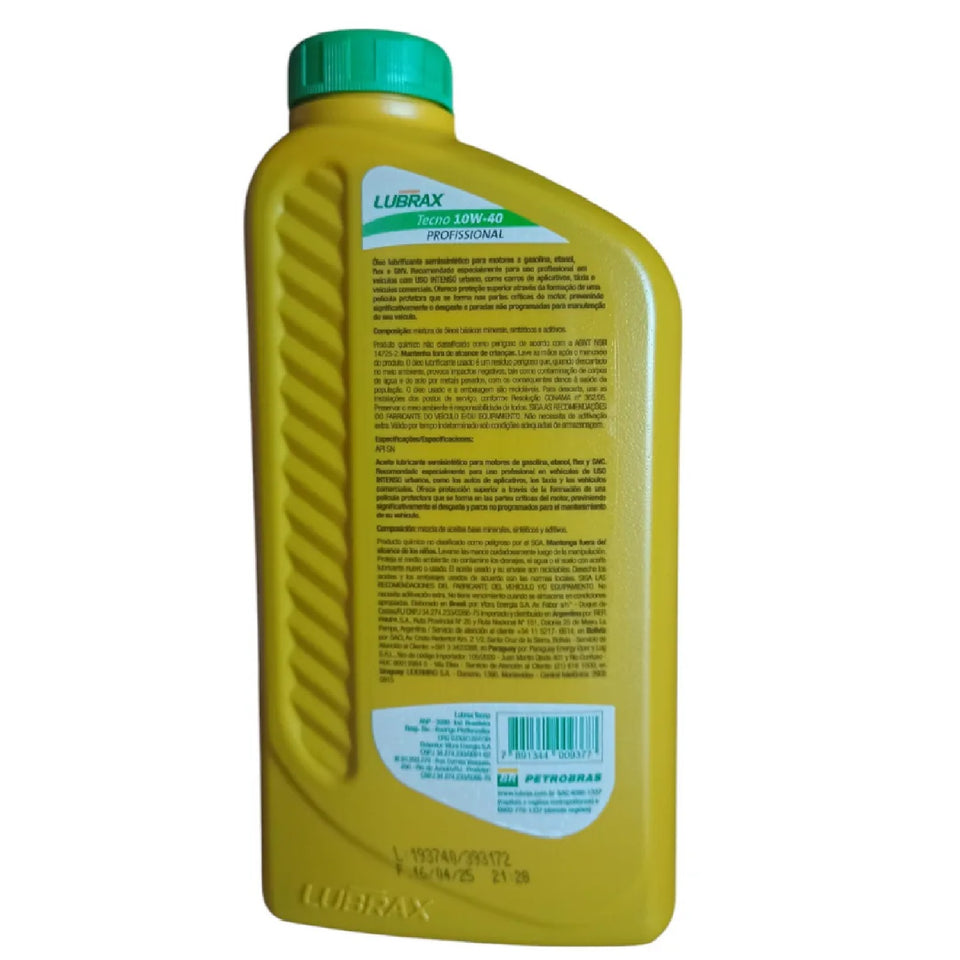 4l Óleo Motor Tecno Api Sn 10w40 Semissintético 1013653