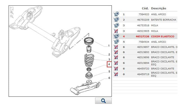 Par Coxim Calco Mola Traseira 46527226