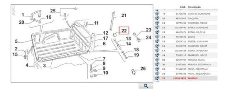 Kit 4 Tampao Parafuso Moldura Cabine Fiat 100213857