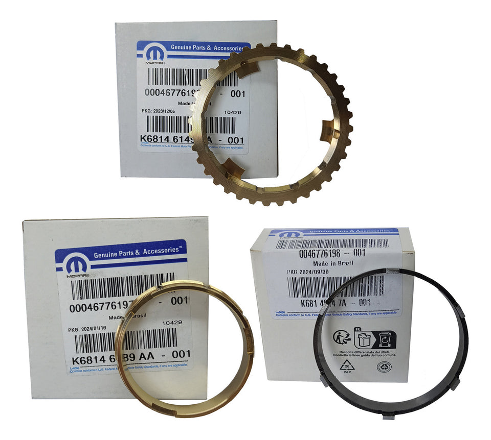Kit Anel Sincronizador 1ª 2ª Marcha 46776198 46776197 46776199