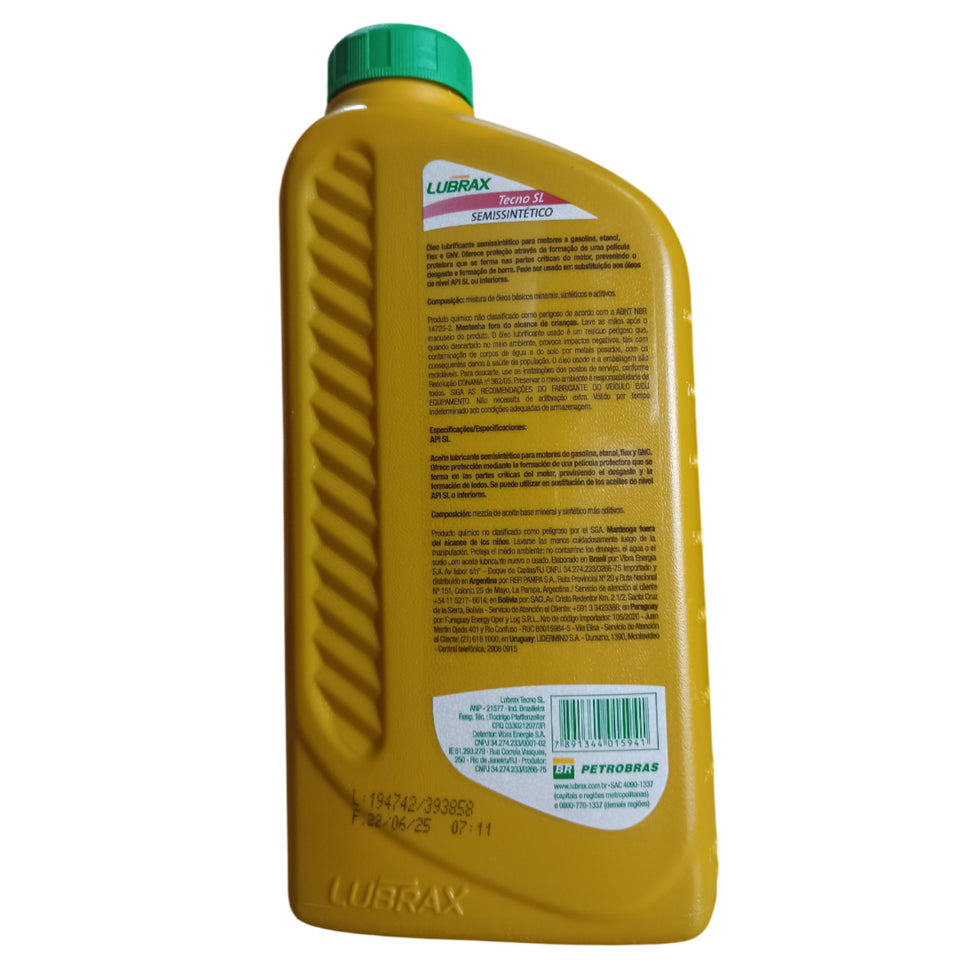 4l Óleo Motor Lubrax Tecno SL 15w40 Semissintético 1024742