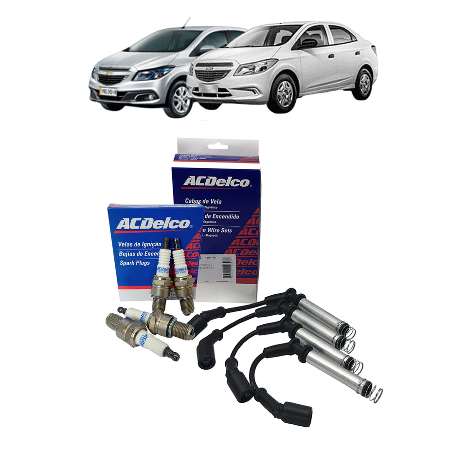 Kit Jogo De Velas Gm E Cabos Acdelco