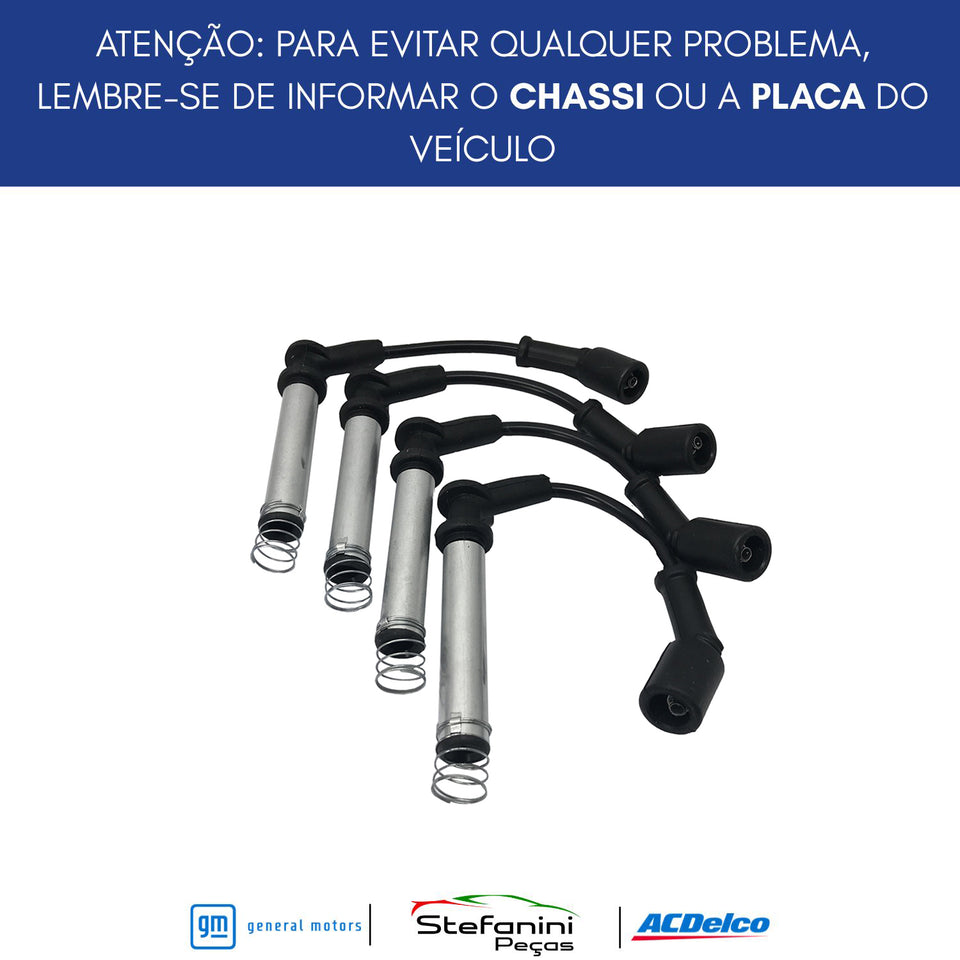 Kit Jogo De Velas Gm E Cabos Acdelco
