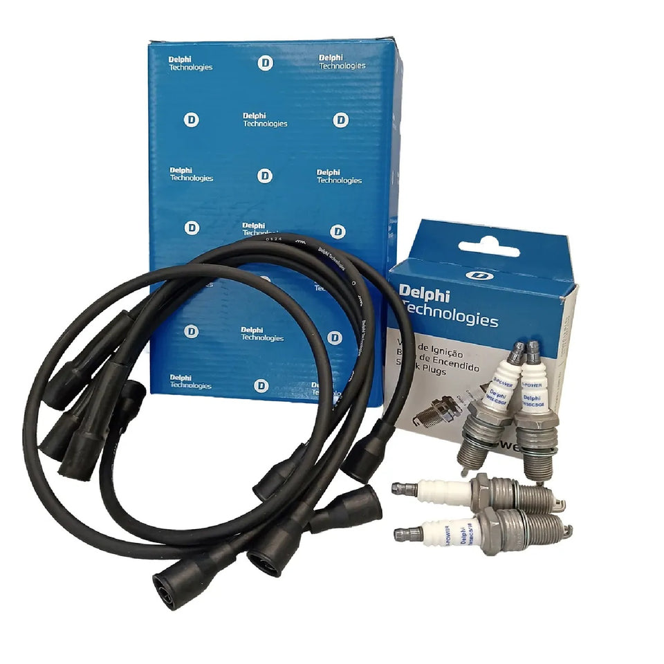 Kit Velas Ignição + Cabos Vela Delphi XH70028 XS10049