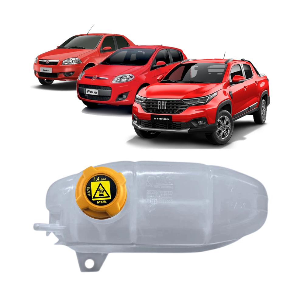 Kit Reservatório de Água do Radiador MG1910 + Tampa Fiat 51783661
