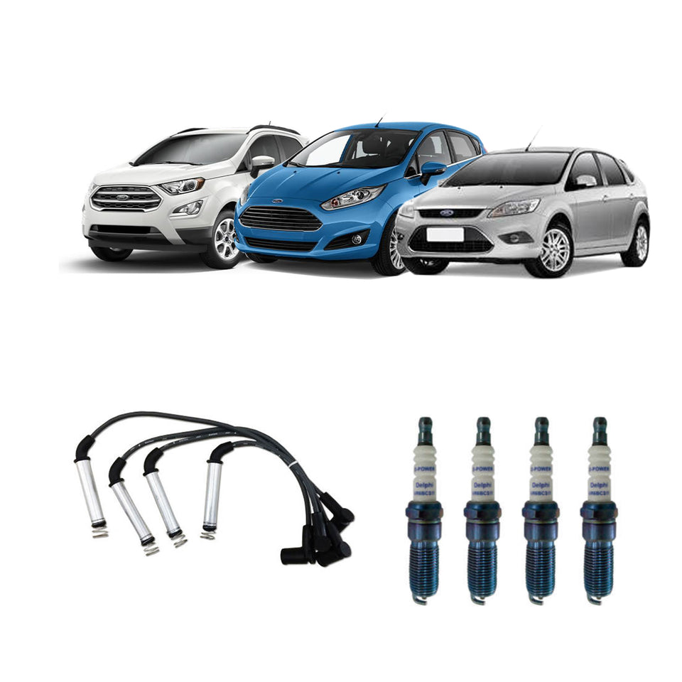 Kit 4 Cabo E Velas De Ignição Delphi XH70046 XS10637