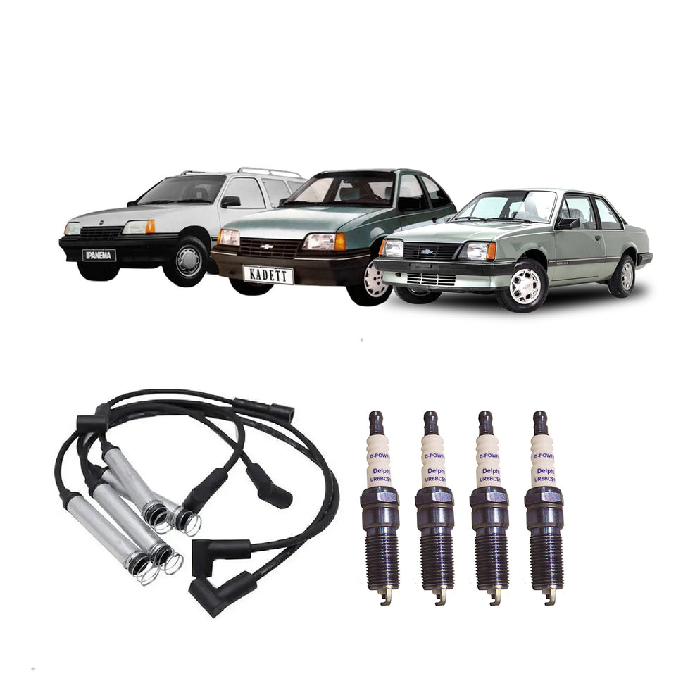 Kit 4 Cabo e Vela Ignição  Xh40008  + Xs10653