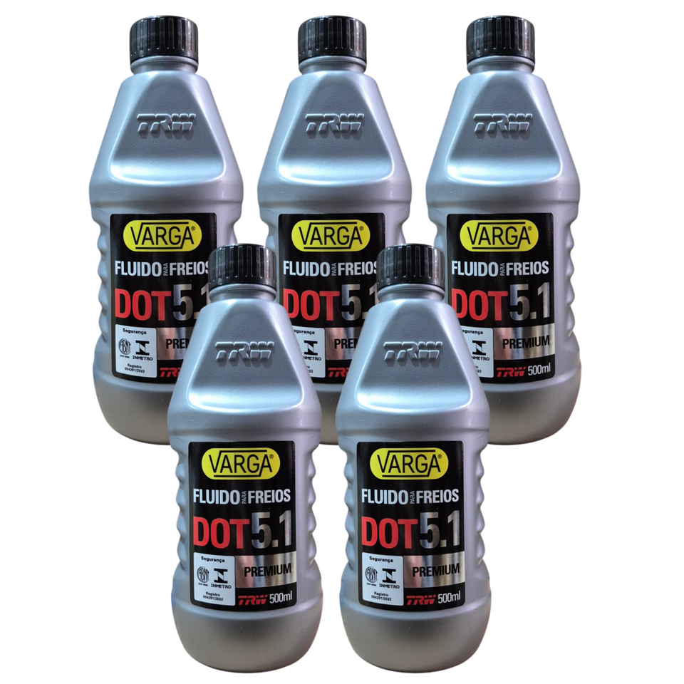 Kit 5 Fluidos de Freio DOT 5.1 TRW 500mL RCLF00310