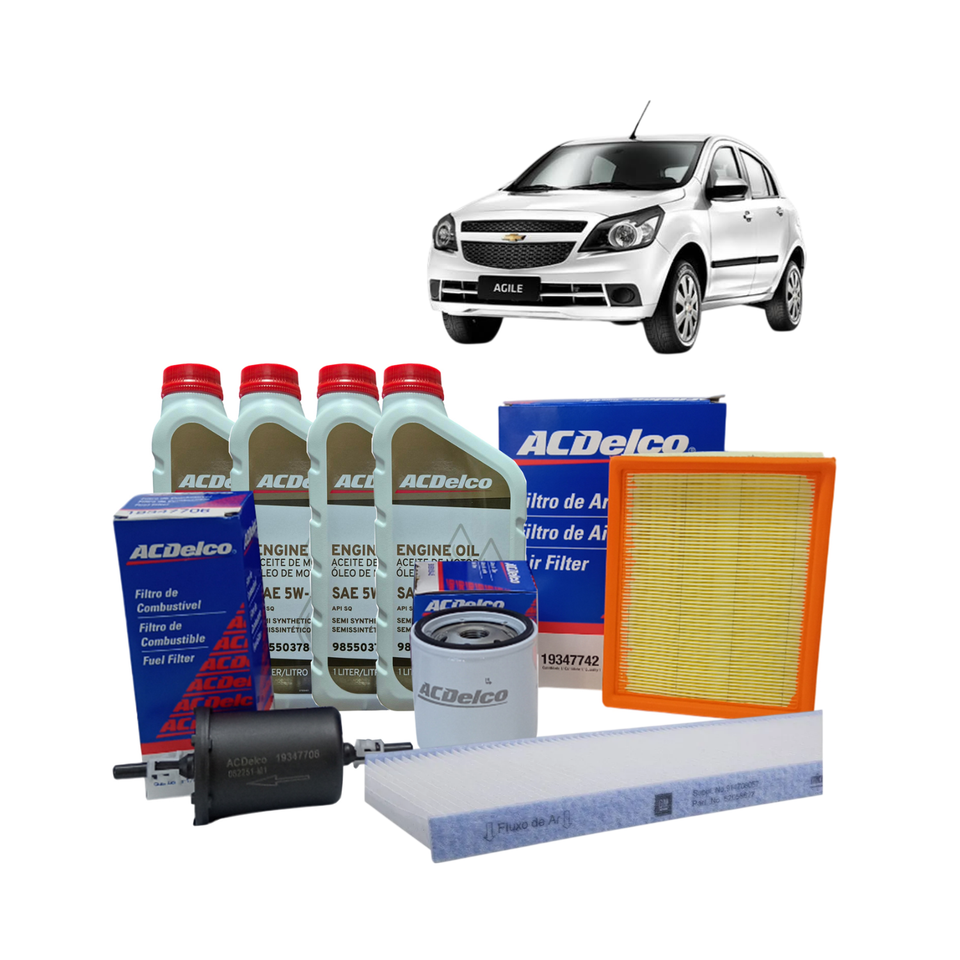 Kit Troca Oleo 5w30 Semissintetico + Filtros Genuinos