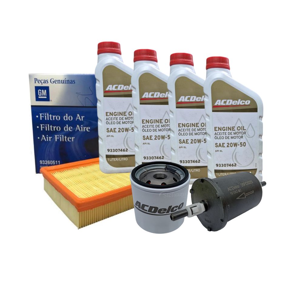 Kit Troca Óleo 20w50 + Filtros ACDelco 93307462 25FC0225 24591518 93260511