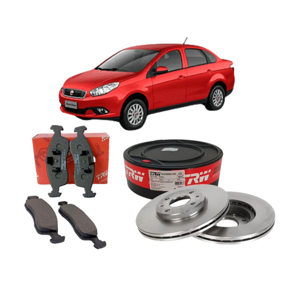 Kit Discos + Pastilhas Freio Dianteiro RCPT12550 RCDI00800