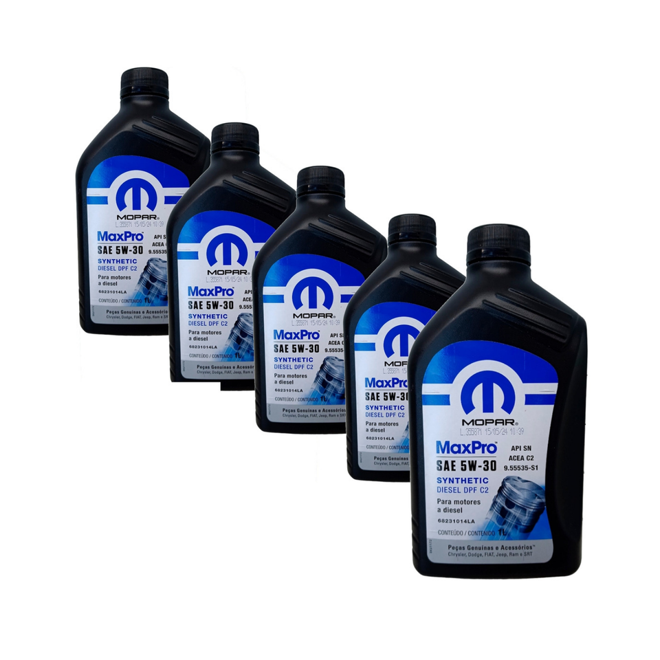 5L Óleo Mopar MaxPro SAE DPF C2 5W-30 Mopar K68231014LA