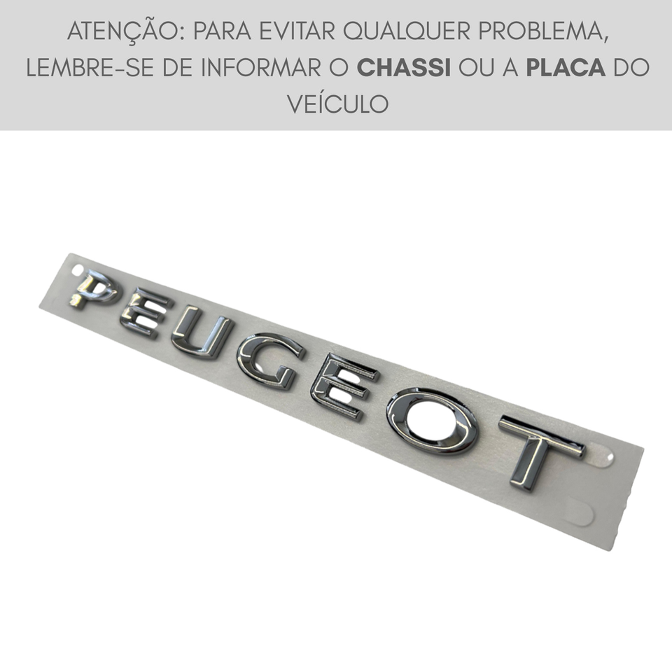 Emblema Tampa Traseira Genuino Peugeot 96788716DX