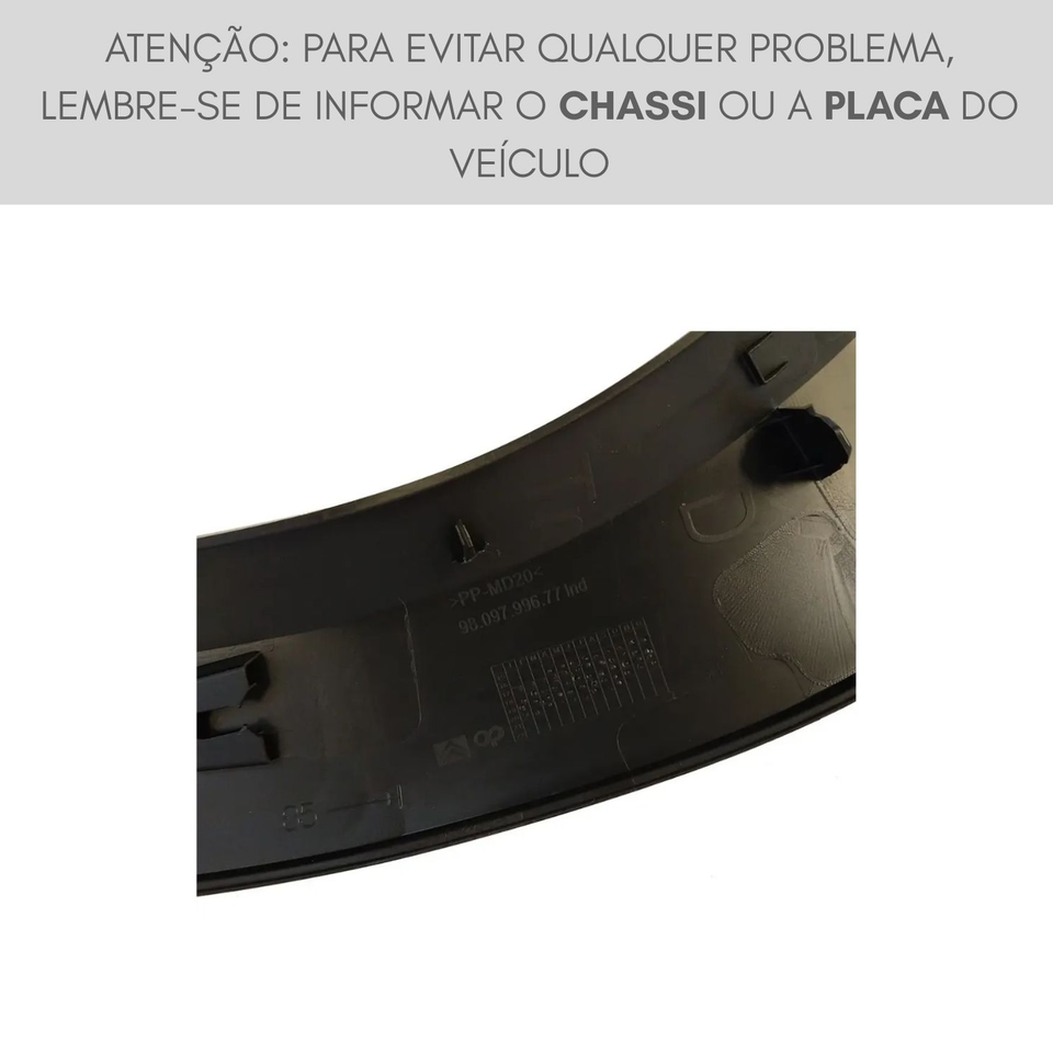Moldura Para-Lama Tras Genuino Citroen 98097996XT