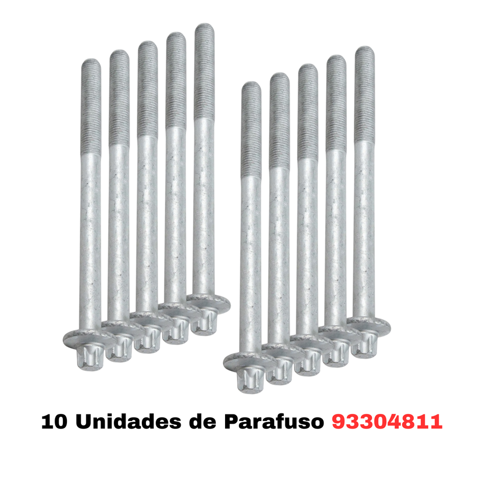Kit 10 Parafusos do Cabecote Genuino Chevrolet 93304811