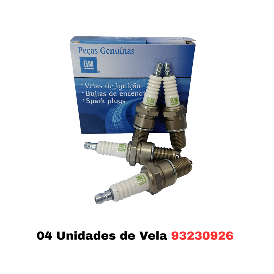 Kit 4 Velas Genuinas Chevrolet 93230926