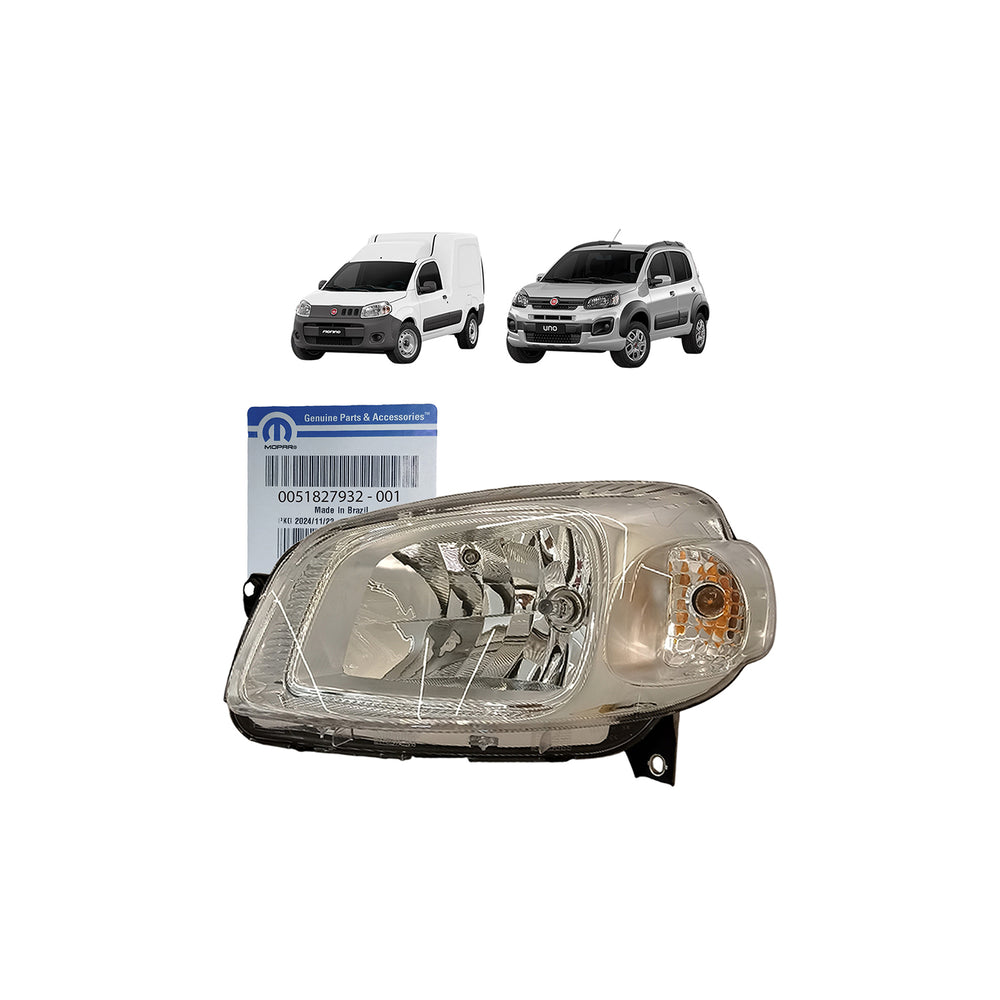 Farol Dianteiro Esquerdo Original Fiat 51827932