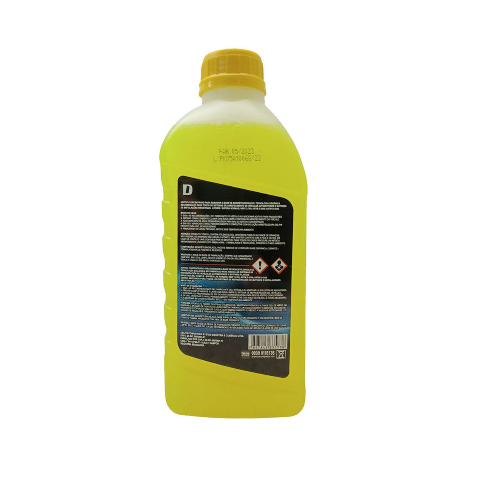 1 Litro Aditivo Radiador Concentrado Amarelo DELPHI RL10013
