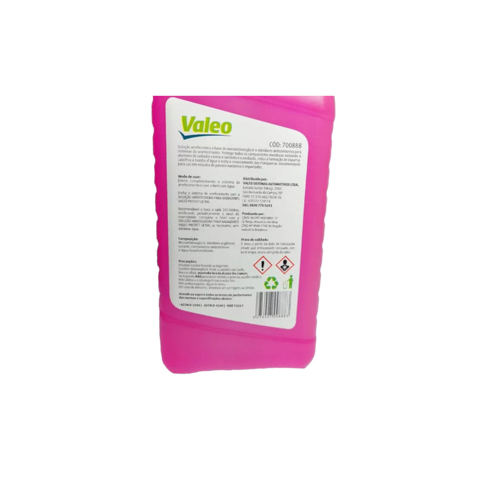 1l Aditivo Radiador Rosa Orgânico Valeo Pronto Para Uso 700888